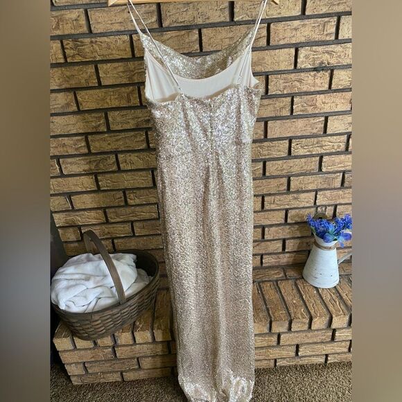 B. Smart gold sequin spaghetti strap dress - Picture 6 of 6